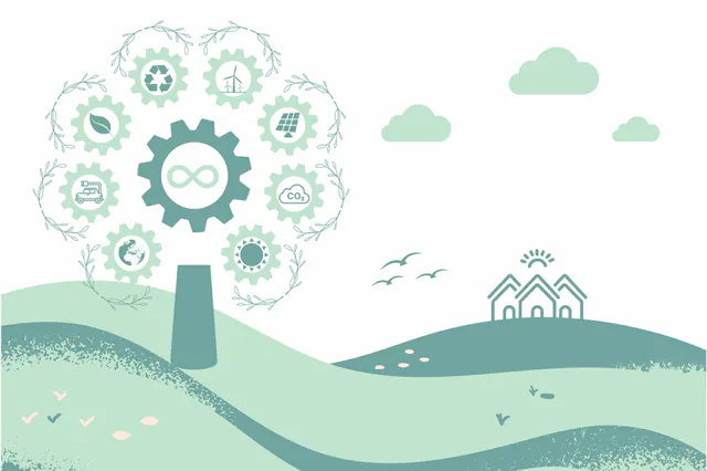 Green leaves representing an environmental-management system