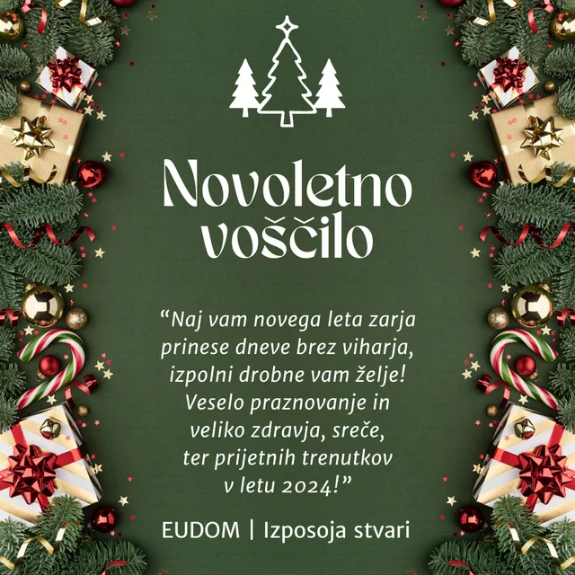EUDOM, Izposoja stvari Novoletno voščilo 2024