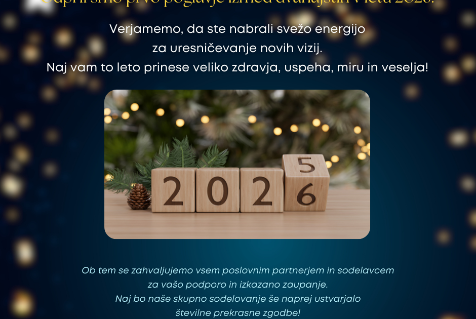 Voščilo ob vstopu v leto 2026