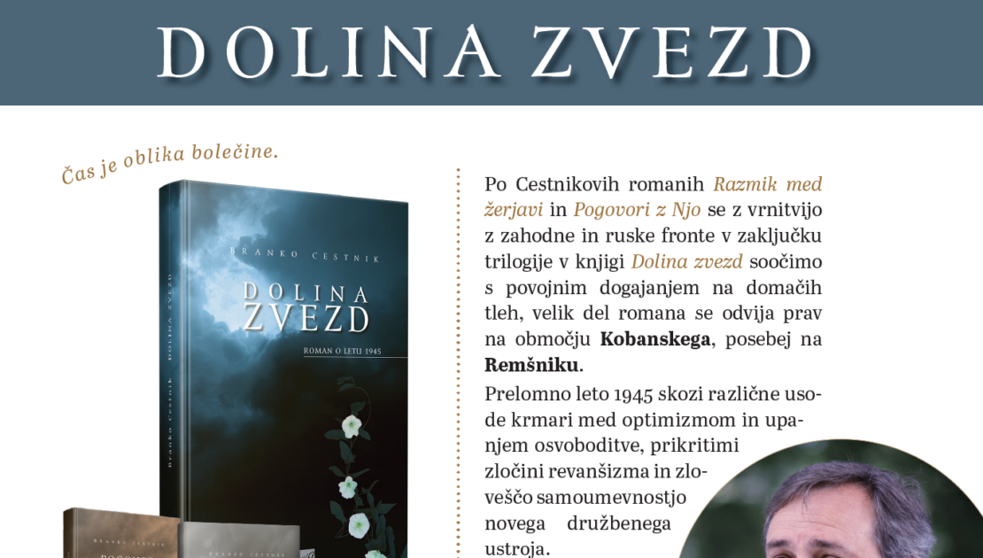 VABILO na pogovor s pisateljem in predstavitev zgodovinskih romanov BRANKA CESTNIKA - 30.1.2026 Radlje ob Dravi